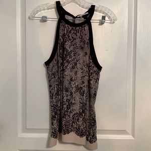 Tahari Lace Printed Blouse